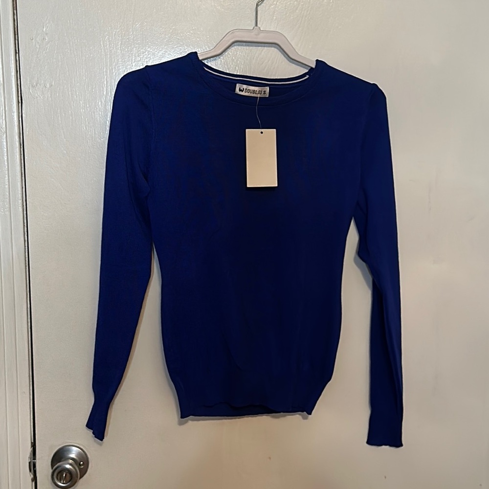 Doublju Royal blue women’s sweater